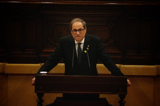 Quim Torra, during his investiture speech on May 14, 2018 (by Marc Rovira)